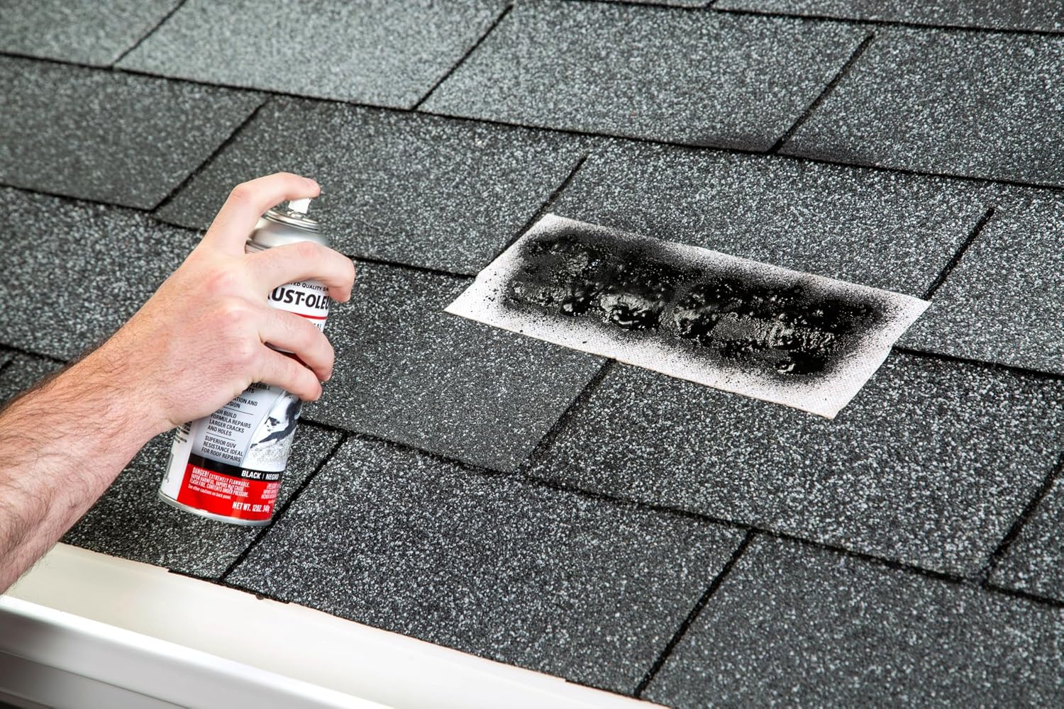 Triple Thick Roof Patch and Sealer Spray, 13 oz, Black