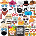 Party Photo Booth Props - 60-pc Photobooth Kit with 8 x 10-Inch Sign, 60 Adhesive Pads, 45 Sticks - Photobooth Props