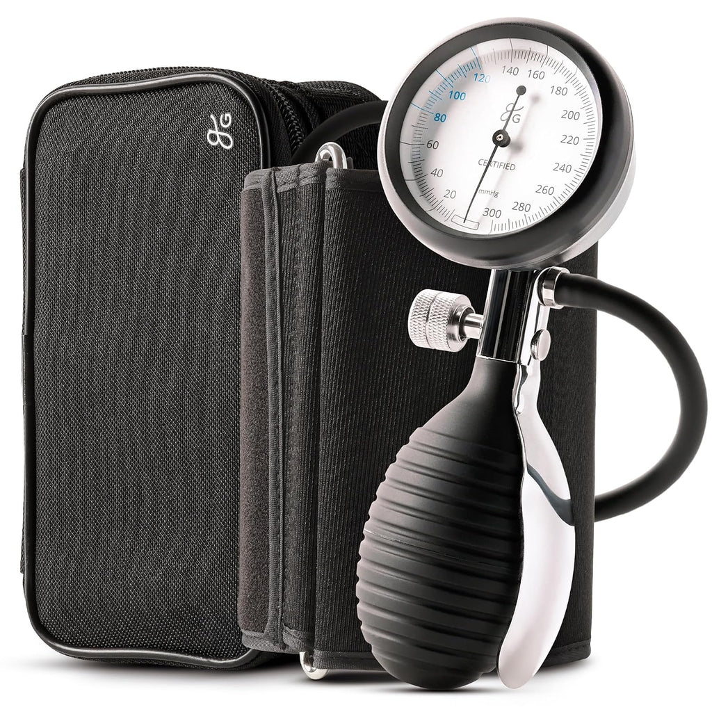Adult Aneroid Manual Blood Pressure Cuff for Nursing Students | Lightweight, One-Handed Sphygmomanometer with a