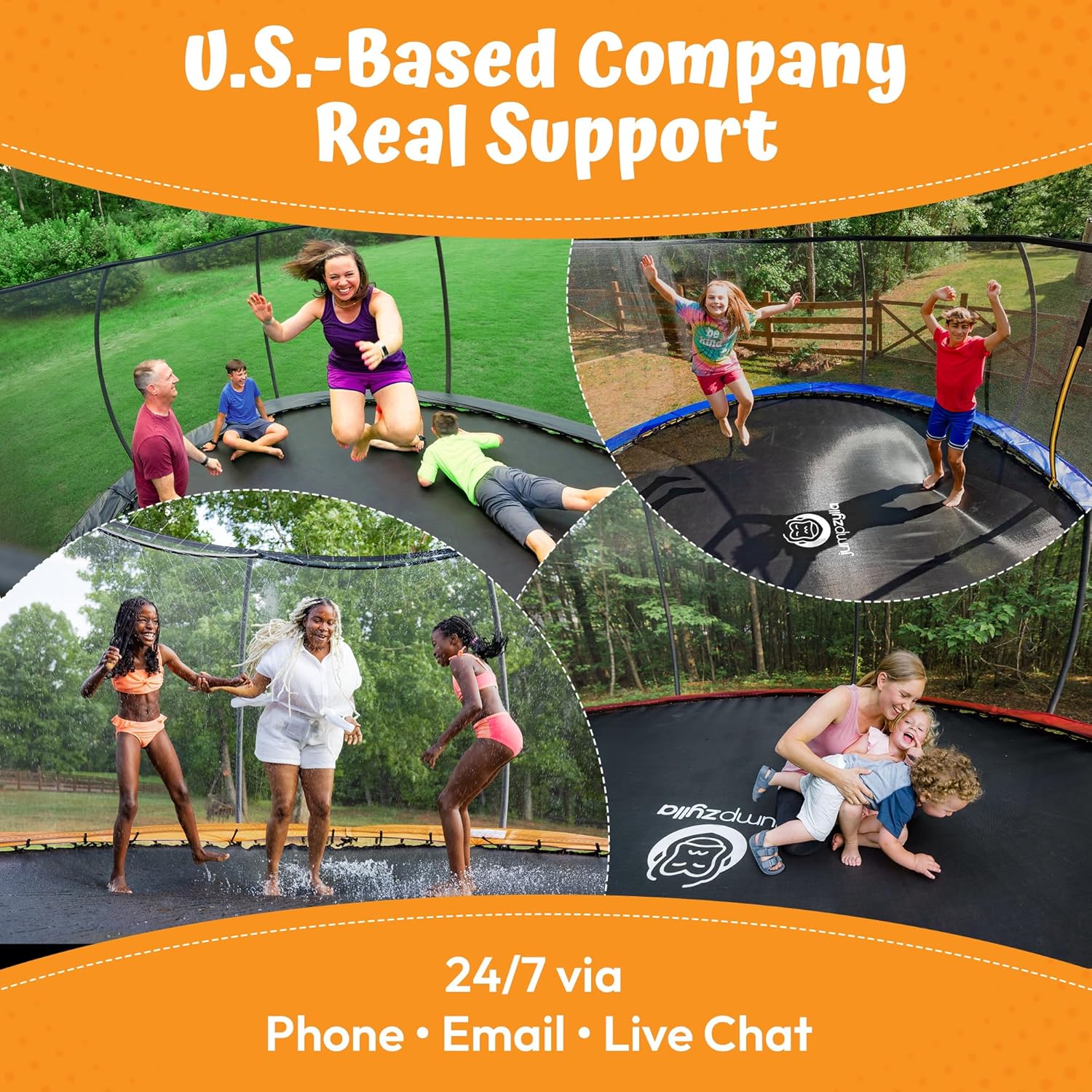 Trampoline Outdoor 8FT 10FT 12FT 14FT 15FT 16FT with Enclosure, Non-Slip Ladder & Anti-Rust Coated Frame, ASTM