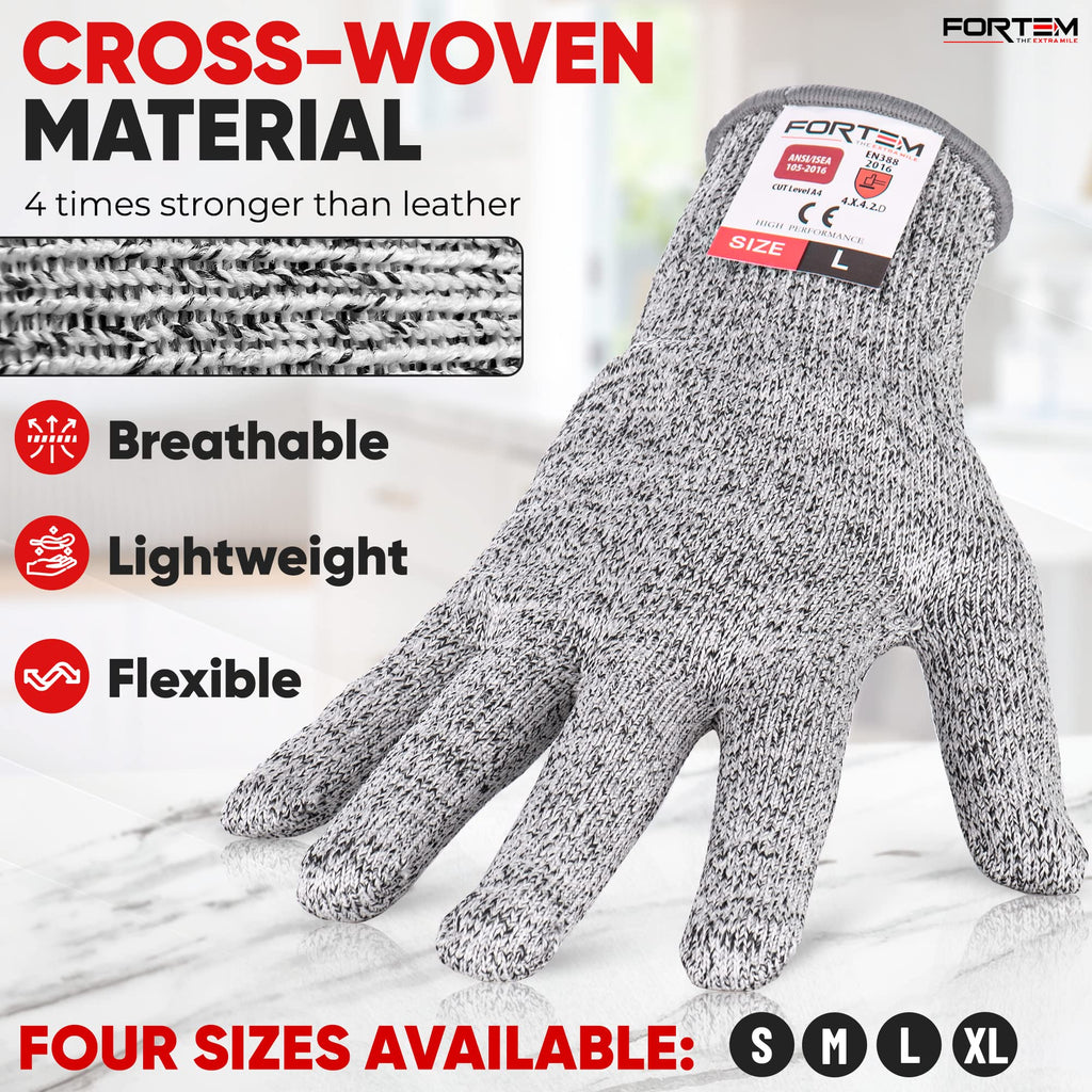 Cut Resistant Gloves - Level 5 Protection, ANSI 100% Food Grade