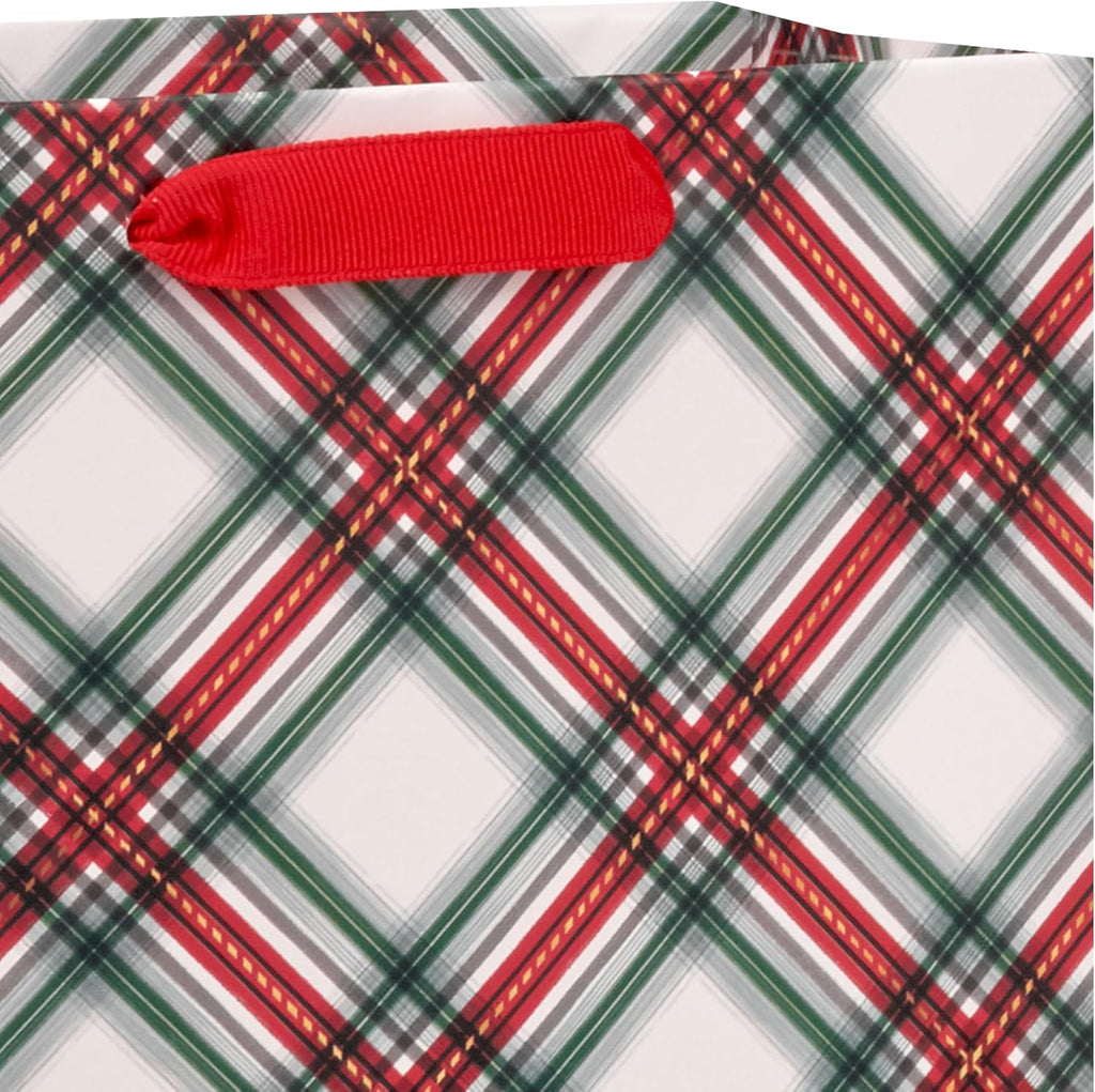 Christmas Gift Bags, Assorted 8-Pack (Nutcracker, Plaid, Tree)