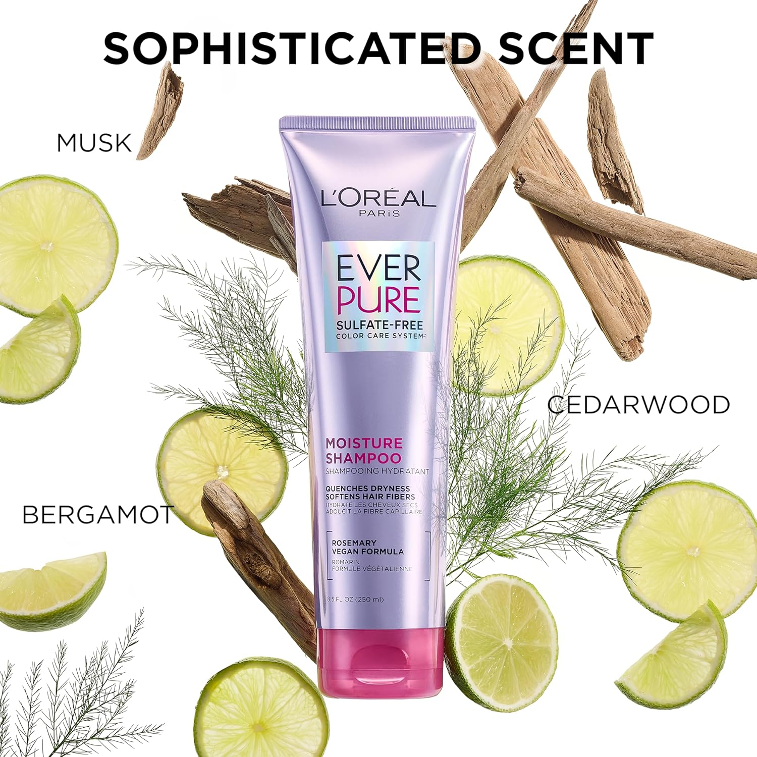 EverPure Moisture Shampoo and Conditioner Set, Sulfate-Free Hair Care for Dry or Color-Treated Hair with Rosemary