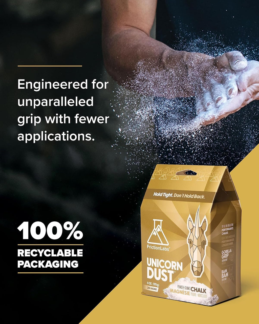 Premium Loose Climbing Chalk, High-Performance Hand Chalk | Superior Grip For Climbing, Weightlifting & Gymnastics
