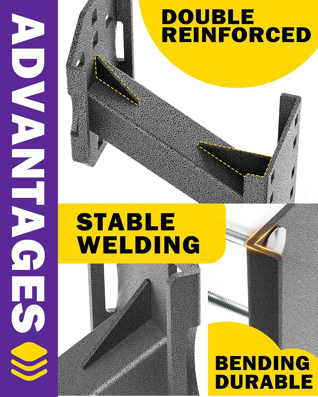 Trailer Spare Tire Mount, 6mm Heavy Duty Steel Spare Tire Carrier Bracket