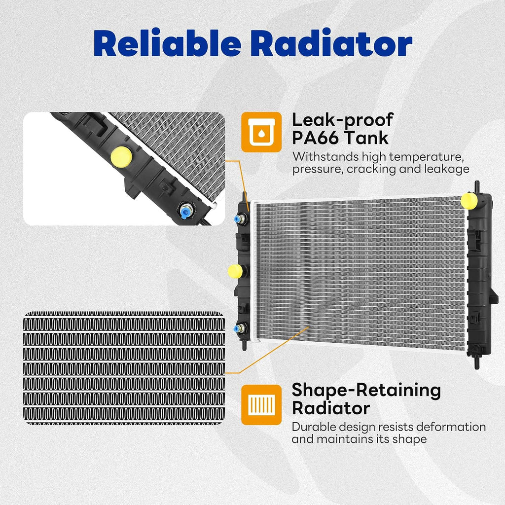 Aluminum Radiator Compatible with 2005-2010 Chevy Cobalt