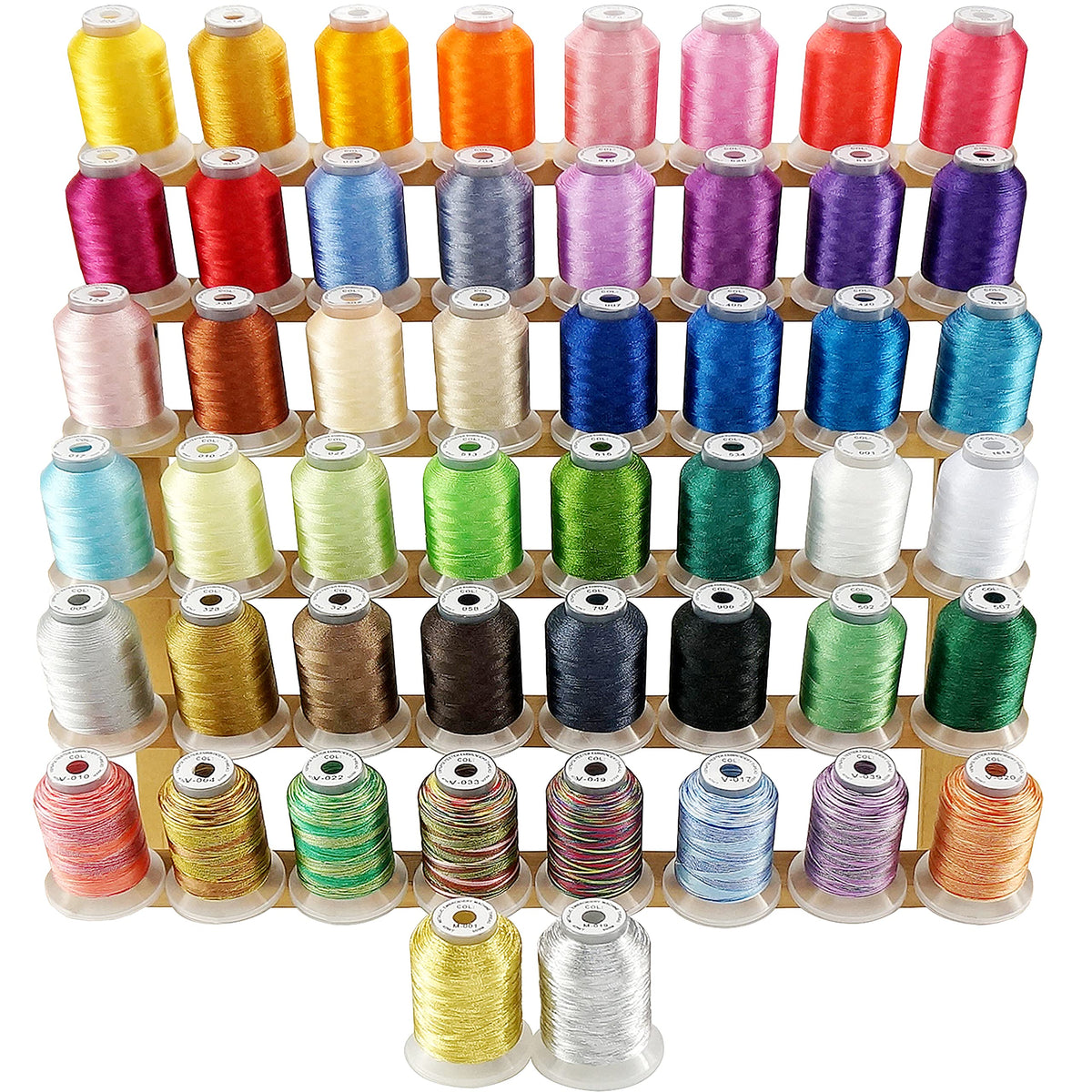 50 Spools Embroidery Machine Thread Kit