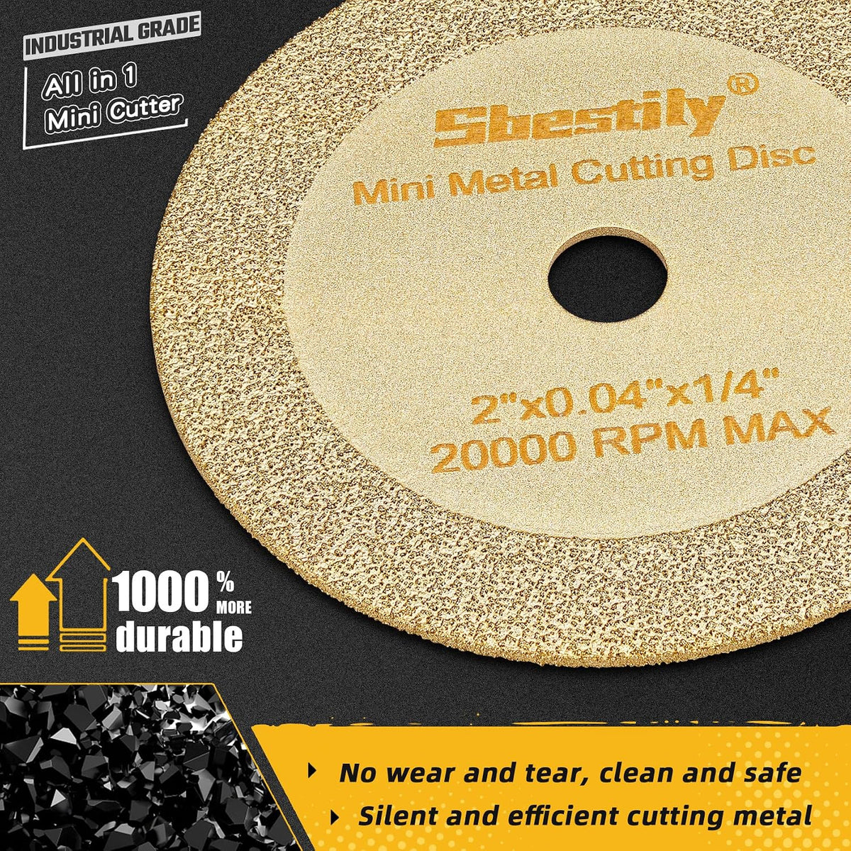 Sbestily Metal Diamond Cutting Wheel 2Inch Drill/Die Grinder Cut Off Wheel