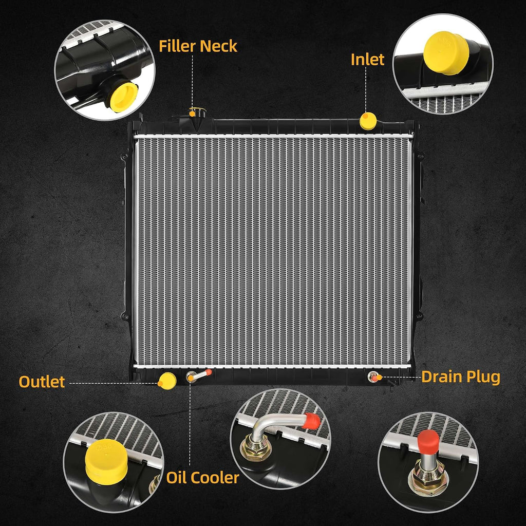 DWVO Complete Radiator Compatible with 1995-2005 Toyota Tacoma