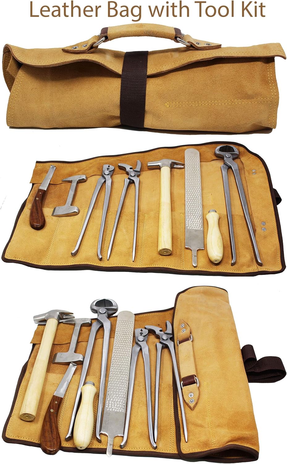 Horse Farrier Tool Kit Grooming Hoof Bot Shoe Puller Nipper Rasp 984109