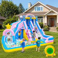 6 in 1 Inflatable Water Slide Bounce House for Kids Backyard | 550W Blower, 840D Oxford, Inflatable Water Park