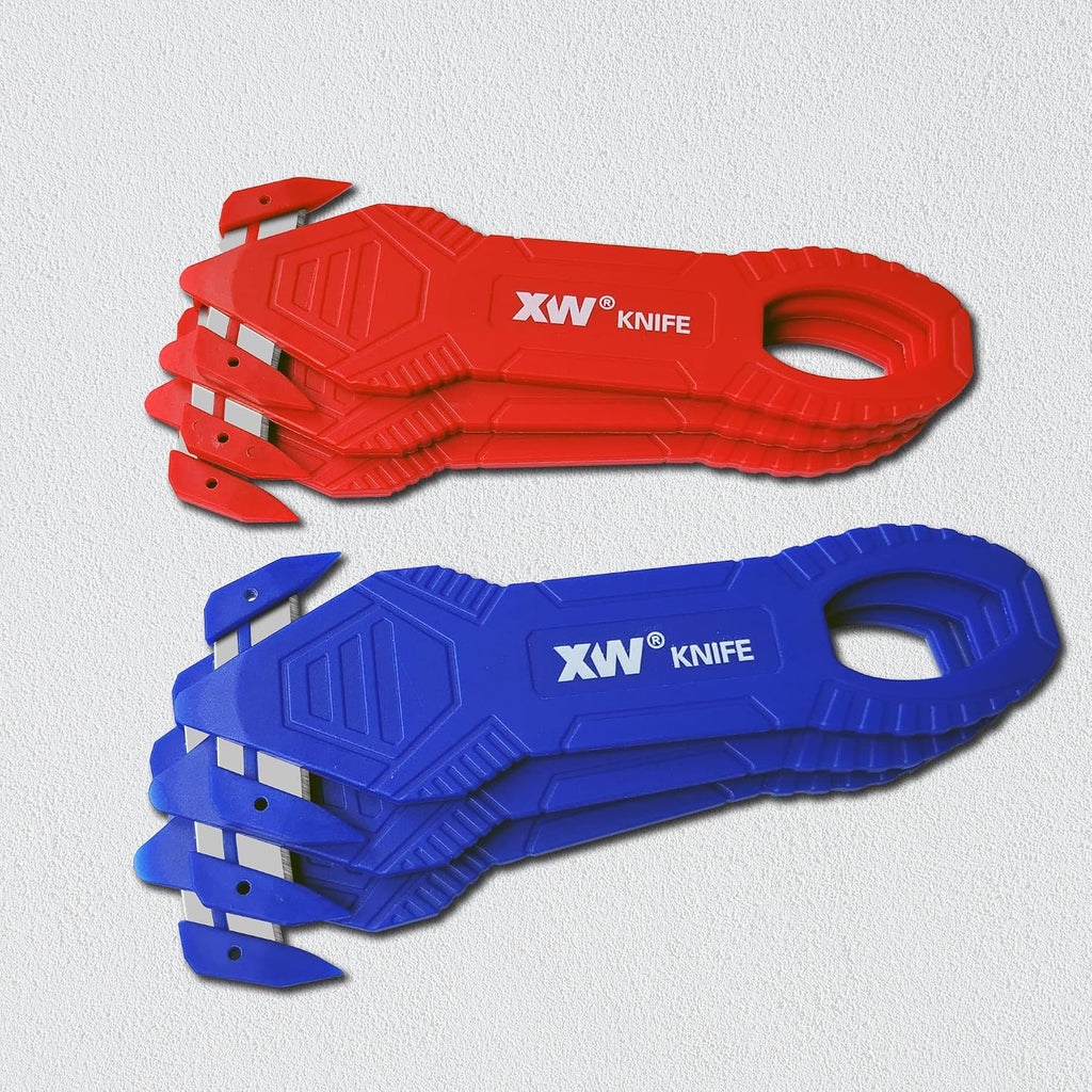 Safety Box Cutter, Carton and Package Opener of Assorted Colors, 6-Pack