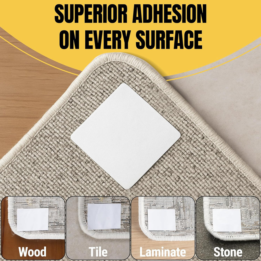 Double Sided Rug Tape - Heavy Duty Double Sided Carpet Tape for Area Rugs