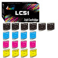 (Set of 18) Compatible LC51 Ink Cartridge Replacement LC-51 LC 51