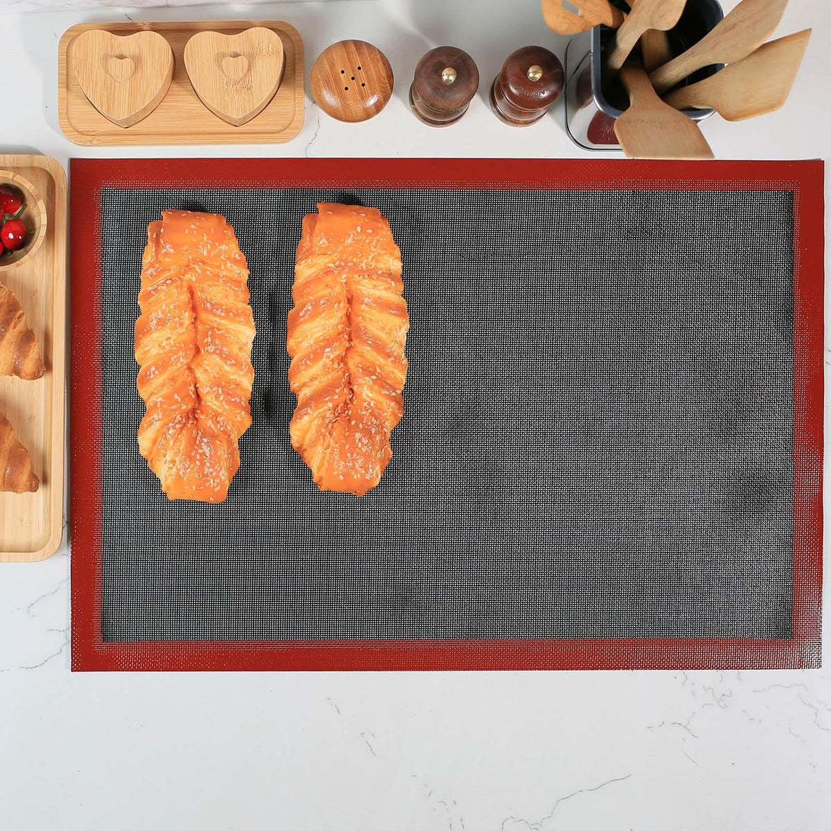 Perforated Silicone Baking Mat for Full Size Sheet Pan, Non-Stick Eclair Baking Mat for 18x26 Commercial Pan