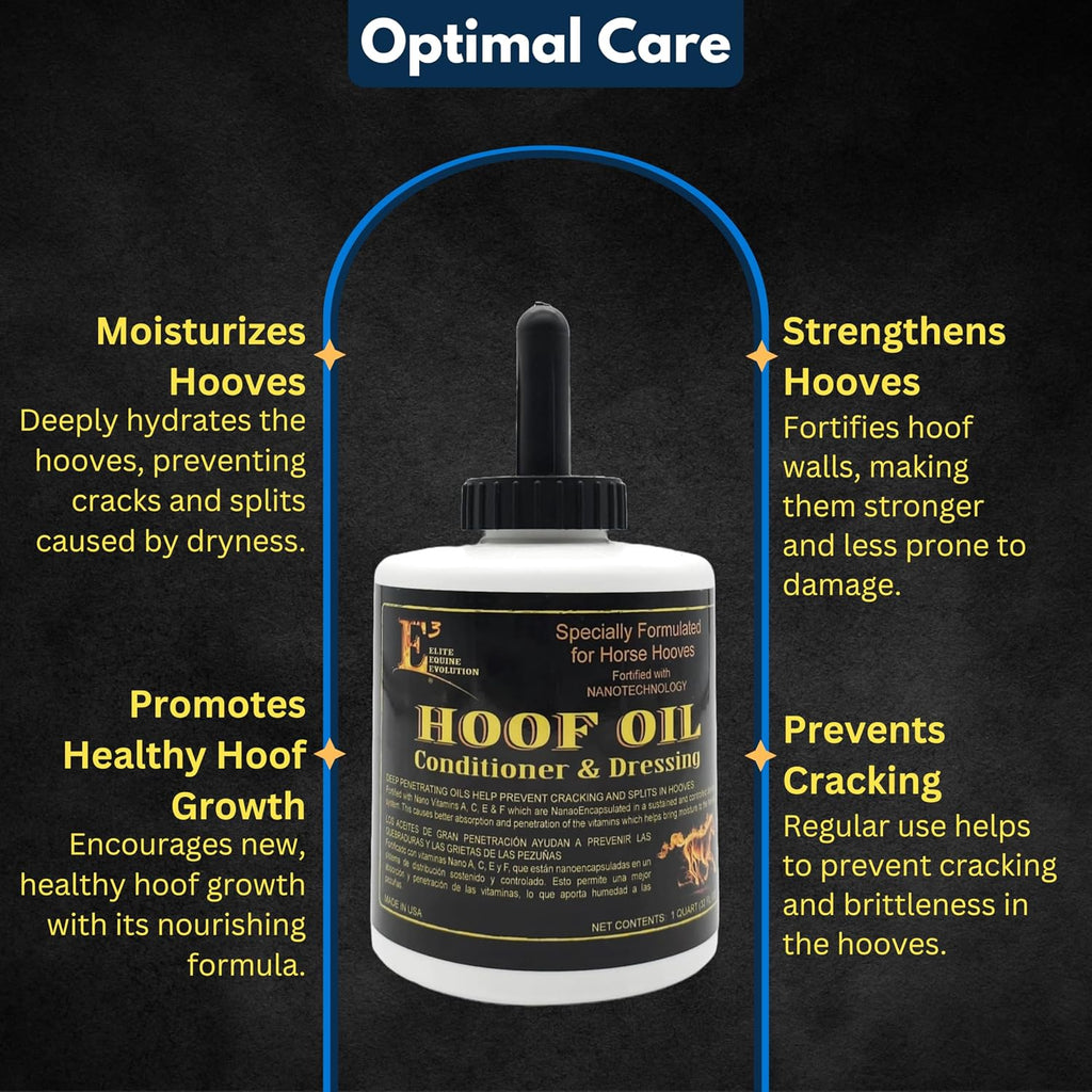 Hoof Conditioner & Dressing Oil 32 oz, Expert Formula for Nourishing & Protecting Horse Hooves, Deep Conditioning for