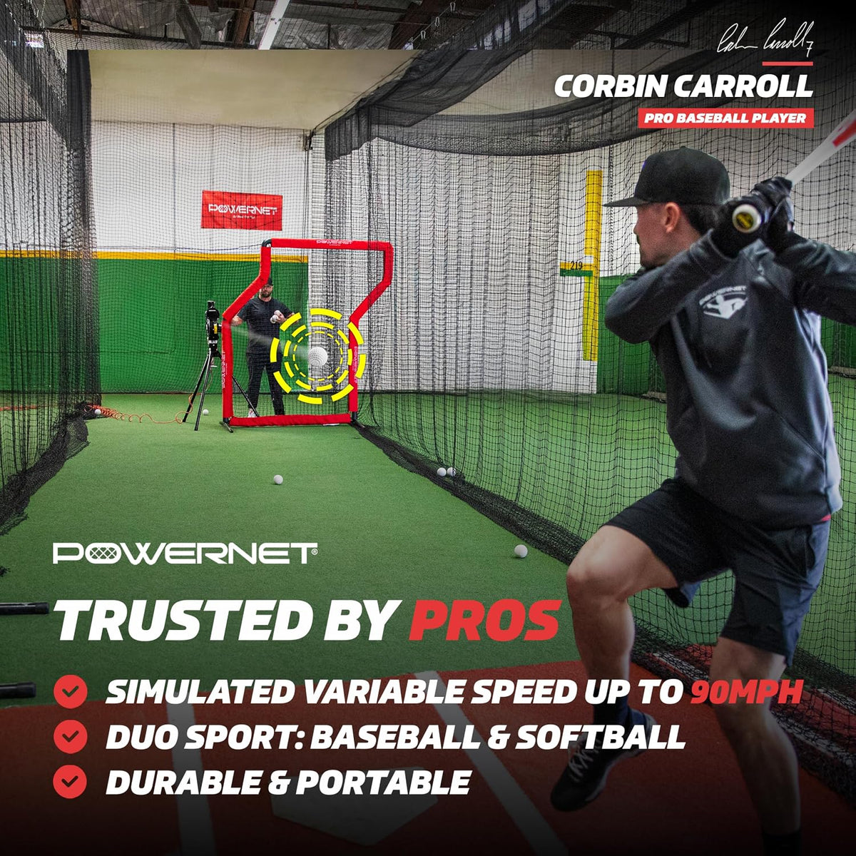 Launch F-lite Softball & Baseball Pitching Machine, Dimpled Practice Balls, Bucket of Baseballs, Coaching Bucket