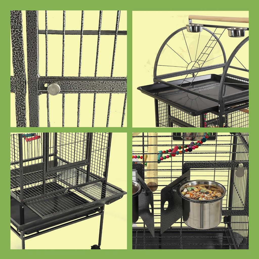 68'' Large Parrot Cage, Large Bird Cages for Parrots,Conure Cage for Birds, Cockatiel Cage with Play
