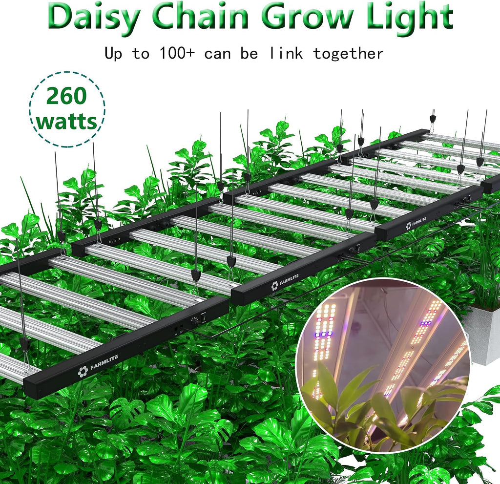 LED Grow Lights for Indoor Plants Full Spectrum Growing Light Bar Plant Hanging Growing Lamps Seedling Daisy Chain