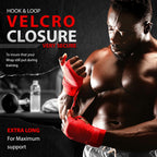 Boxing Hand Wraps Inner Gloves - 180 Inch Elasticated Thumb Loop Bandages - Kickboxing MMA Muay Thai Kickboxing