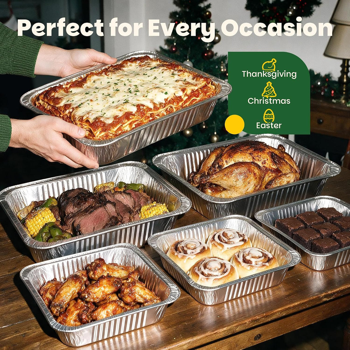 Aluminum Pans with Lids[40 Pack],Foil Pans with Lids 9x13[20pc] & 8x8[20pc]