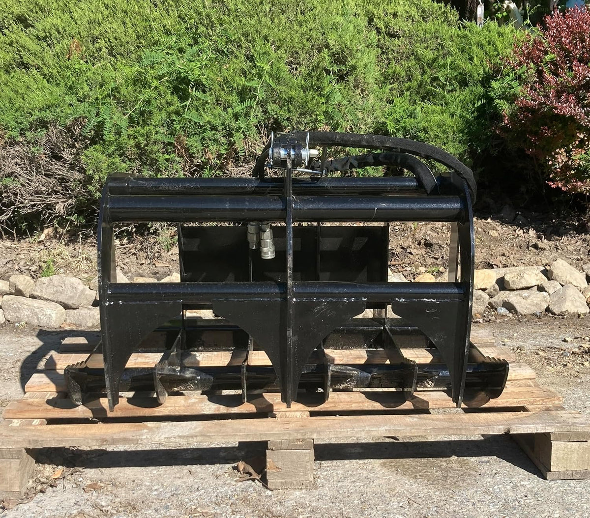 Single Cylinder 38in Root/Brush Grapple for Mini Loaders | Dingo Mount Material Handling Attachment