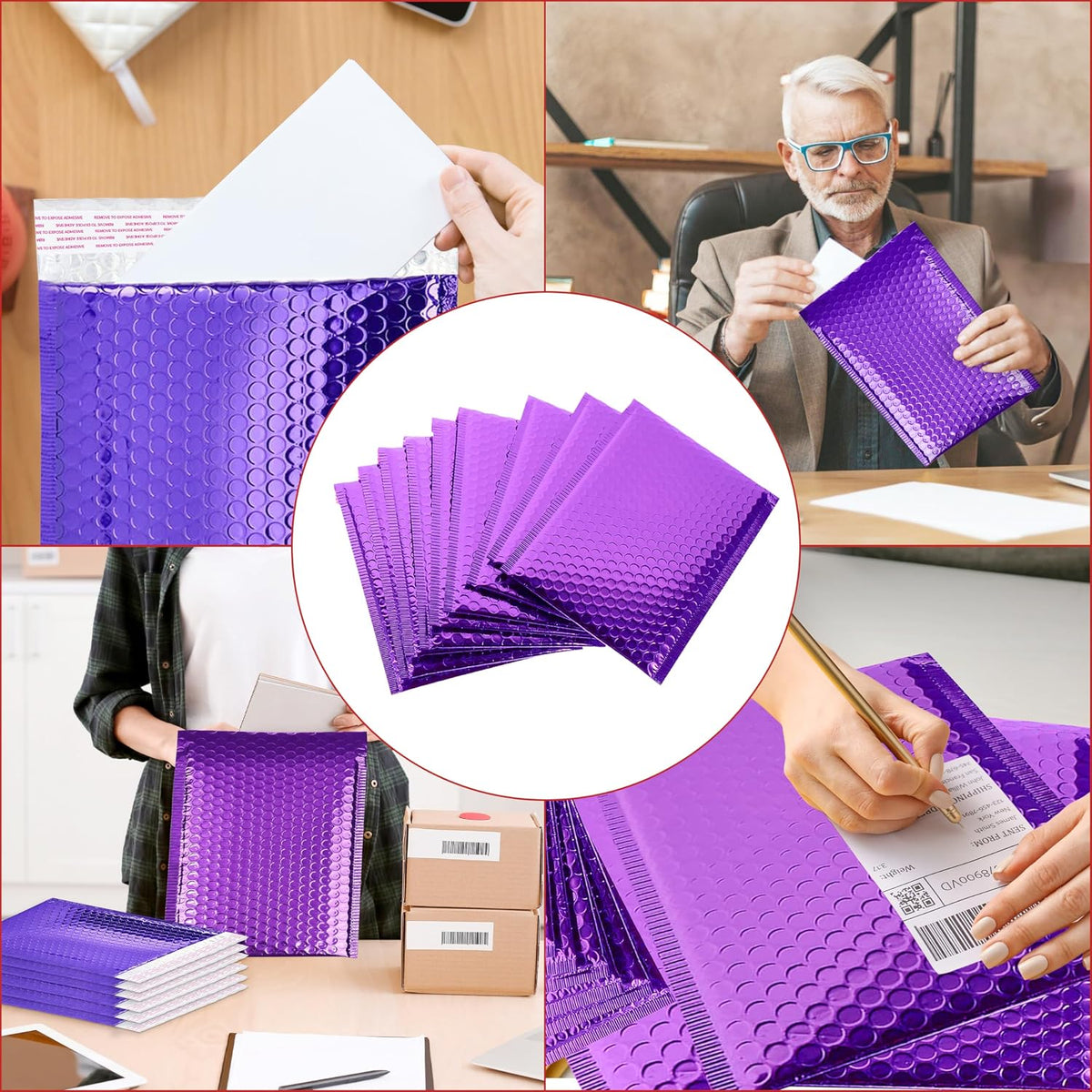 Metallic Bubble Padded Envelope Mailers, 7.5 X 11 Inches, Waterproof Ultra Resistant Ideal For Packing, Shipping, and