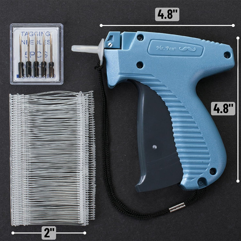 Price Tagging Gun, Hangtag Attacher with 1000 Barbs | 2" Long Barbs Fasteners and 5 Needles, Pricing Tag Gun for