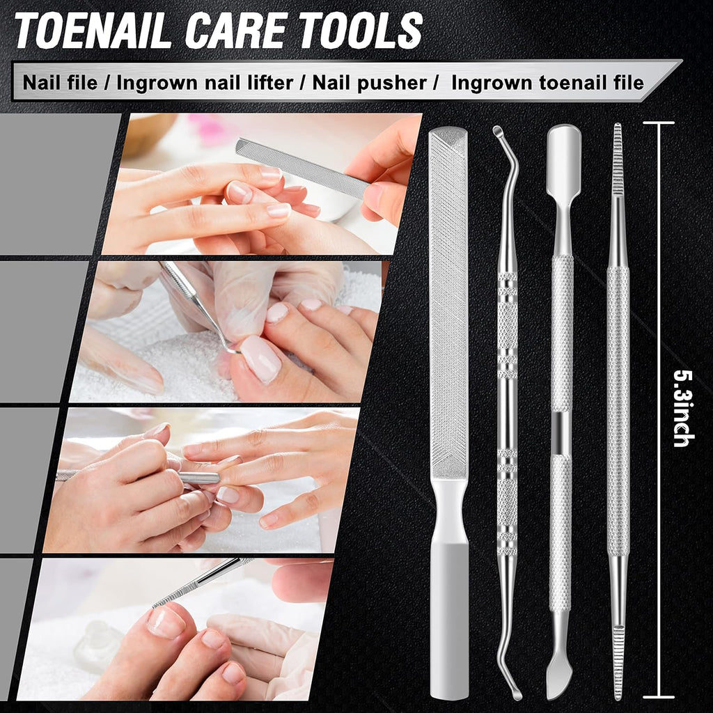 Toenail Clippers for Seniors Thick Toenails, Aucurwen Heavy Duty Toe Nail Clippers Adult Thick Nails Long Handle