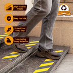 LifeGrip Yellow/Black Anti Slip Tape, 4" x60ft, Waterproof Outdoor Caution