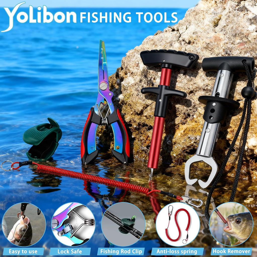 Fishing Backpack with Tackle Boxes,Fishing Sling Tackle Bag with Rod Holder Waterproof Fishing Bag with Fishing Gear