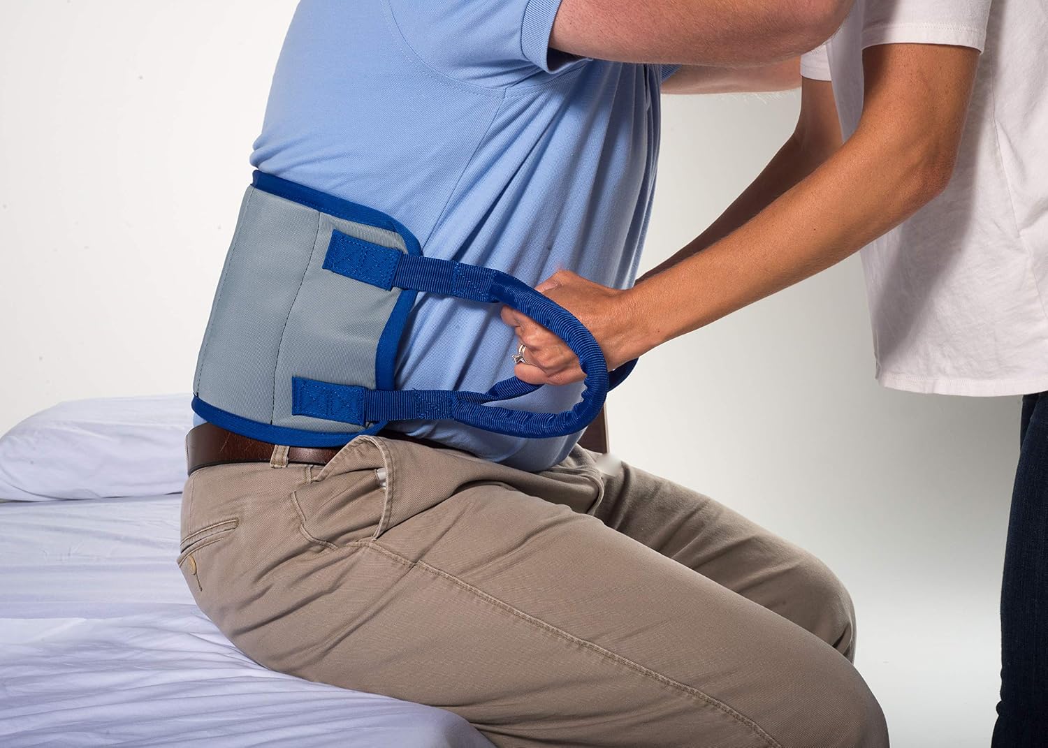 Transfer Sling - Moving Assist Hoist Gait Belt Harness Device with Heavy Duty 400lb Weight Capacity, Padded Handles