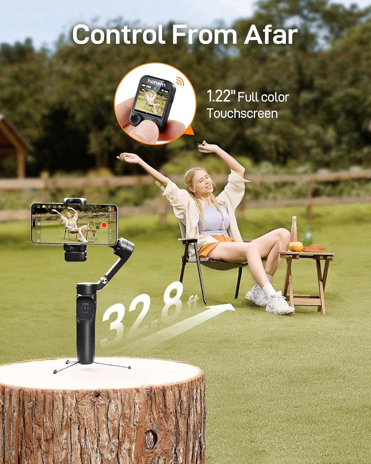 iSteady V3 Ultra 3-Axis Gimbal Stabilizer for iPhone & Android | AI Live Feed Monitoring, AI Auto Tracking