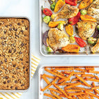 Naturals 3 Piece Set - USA Made Aluminum Commercial Quality Sheet Pan for Baking or Roasting, Encapsulated Galvanized