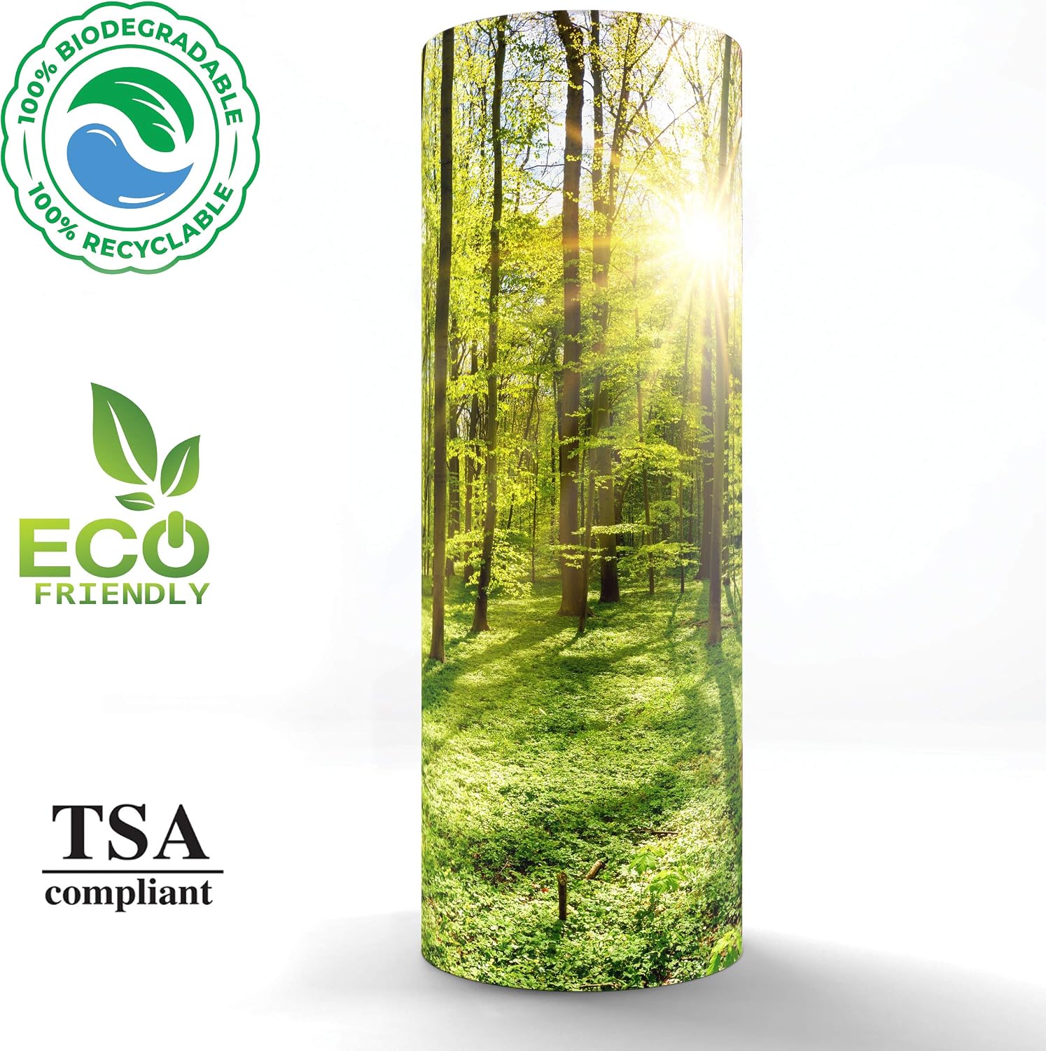 Eco Friendly Emerald Forest Biodegradable Cremation Urns - Adult Ashes Scattering Tube
