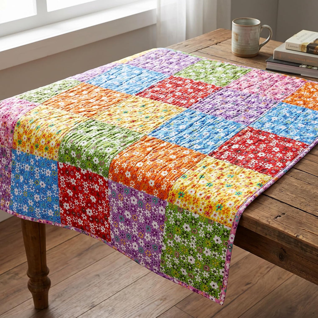 15 Pcs 20 x 20 Cotton Fabric Floral Square Quilting Patchwork Flower Fabric Fat Quarter Colorful Printed Square