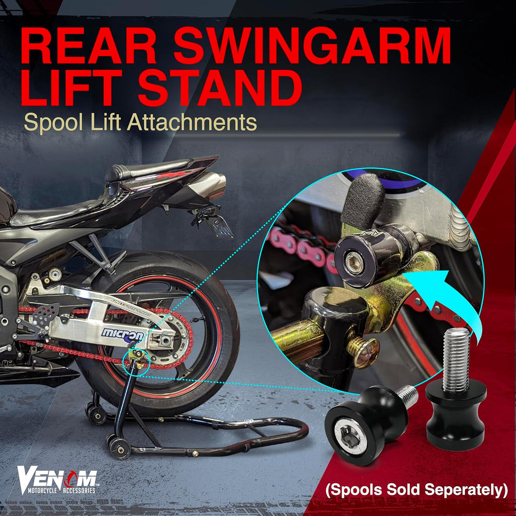 Sport Bike Motorcycle Rear Wheel Swingarm Spool Lift Stand Paddock Stands Compatible with Yamaha Honda Kawasaki
