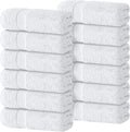 Luxury Cotton Washcloths 13x13 Inch - 650 GSM Turkish Cotton | Hotel, Spa, Bathroom Face Towel | 12 Pack