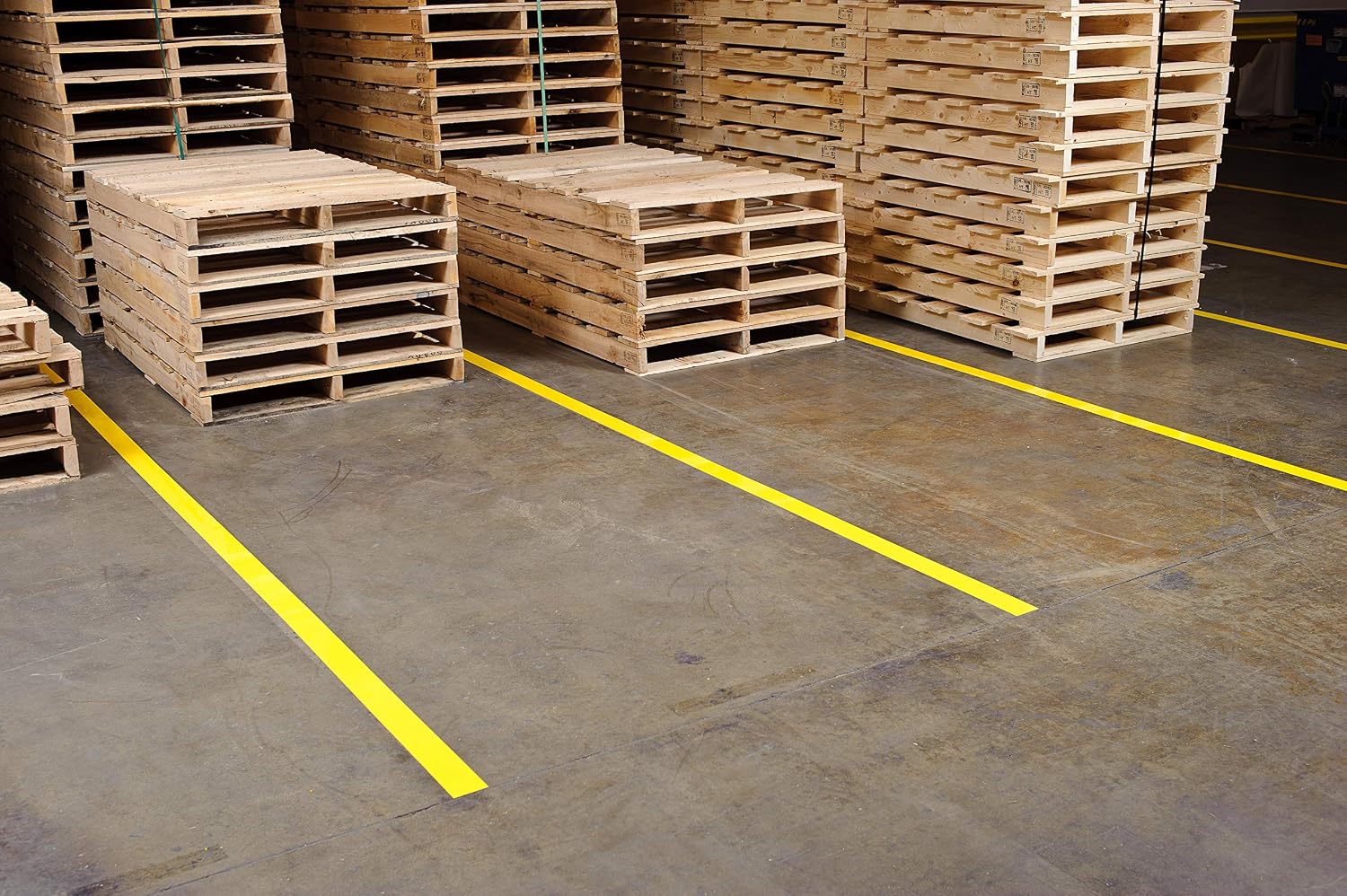 ToughStripe Floor Marking Tape - Yellow, Non-Abrasive Floor Tape - 2" Width, 100' Length for Concrete, Harsh