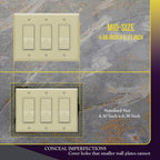 ENERLITES 3-Gang Ivory Mid-Size Decorator Switch Outlet Wall Plate Cover