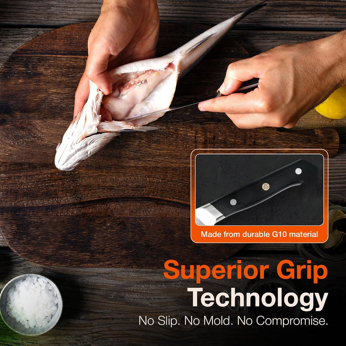 Boning Knife - 7-Inch Professional Deboning & Meat Trimming Knife