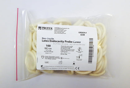 Latex Ultrasound transducer Probe Cover 1.5 x 7.9" endocavity Non sterile Bulk 100/box