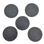 60mm Premium Blank Miniature Bases - Designed for 28mm Scale Tabletop War Game Miniatures - Plastic, Black - 10 Pack