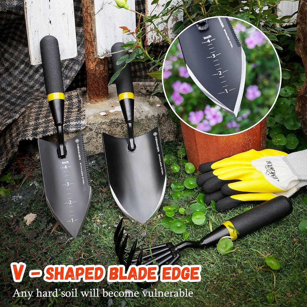 Heavy Duty Stainless Steel Garden Tool Set - Thoughtfully Crafted for Outdoor Patio Use, Perfect for Both Men and