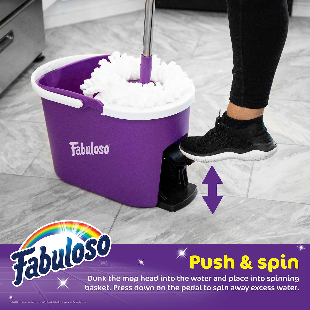 Spin Mop and Bucket Set, Adjustable Pole