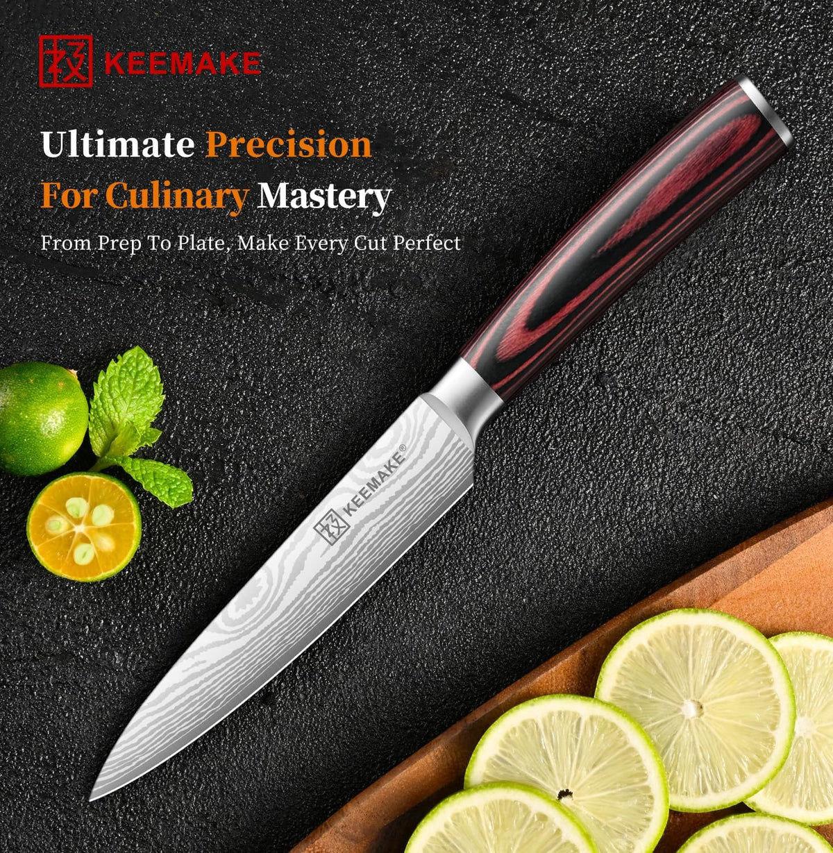 5" Utility Knife, Ultra Sharp Paring Knife with Ergonomic Handle