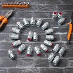 Relaxweex 80 Pack MC Cable Connectors, 3/8" Snap in Cable Connectors