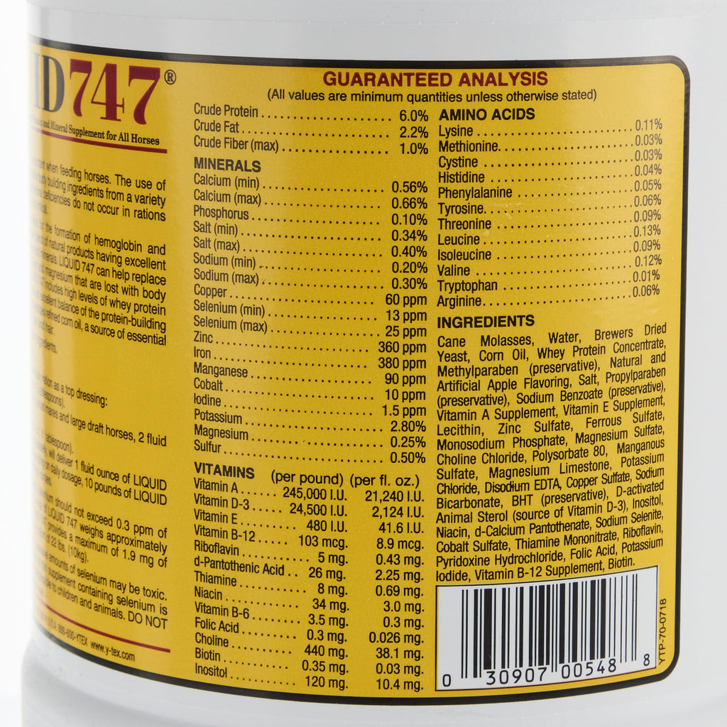 Equine D GAL Tuttle's Liquid 747 Feed Supplement