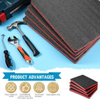 4 Pcs Polyethylene Foam, 16 x 12 x 1 Inch, Red, Black