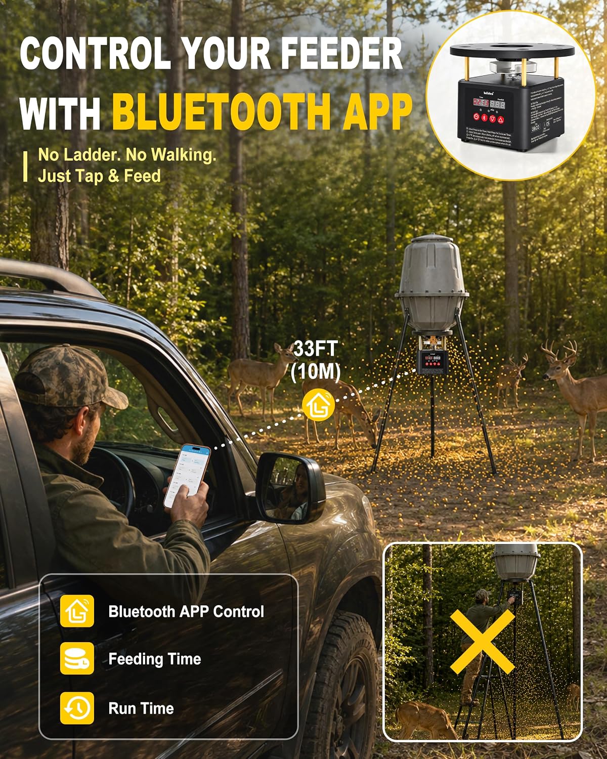 Bluetooth Deer Feeder Timer, APP Control